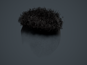 Male Hair Cards Style 12 - Curly Hair 2 3D Model
