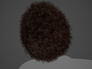 Male Hair Cards Style 14 - Curly Hair 4 3D Model