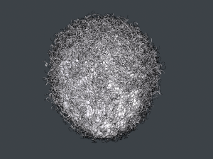 Male Hair Cards Style 14 - Curly Hair 4 3D Model