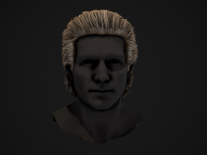 Male Hair Cards Style 1 - Medium Model 3D