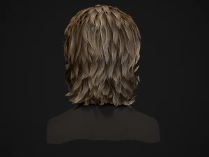 Male Hair Cards Style 1 - Medium 3D Model