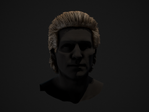 Male Hair Cards Style 1 - Medium Model 3D