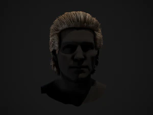 Male Hair Cards Style 1 - Medium 3D Model
