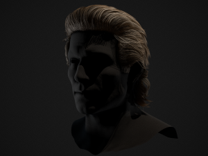 Male Hair Cards Style 1 - Medium Model 3D