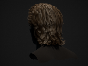 Male Hair Cards Style 1 - Medium Model 3D