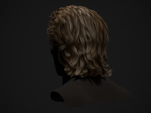 Male Hair Cards Style 1 - Medium 3D Model