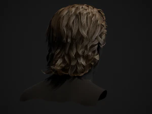Male Hair Cards Style 1 - Medium 3D Model