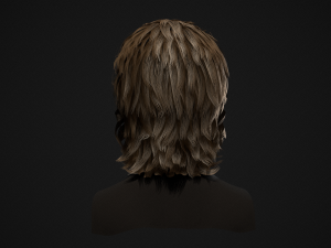 Male Hair Cards Style 1 - Medium Model 3D