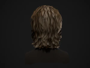 Male Hair Cards Style 1 - Medium 3D Model