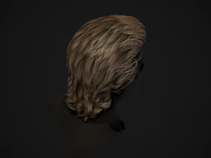 Male Hair Cards Style 1 - Medium 3D Model