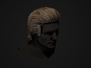 Male Hair Cards Style 1 - Medium Model 3D