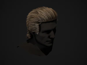 Male Hair Cards Style 1 - Medium 3D Model