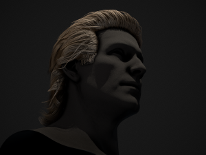 Male Hair Cards Style 1 - Medium Model 3D