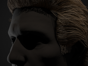 Male Hair Cards Style 1 - Medium Model 3D