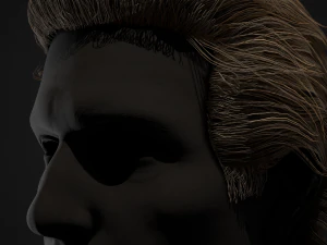 Male Hair Cards Style 1 - Medium 3D Model
