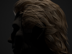 Male Hair Cards Style 1 - Medium Model 3D