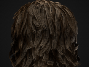 Male Hair Cards Style 1 - Medium Model 3D