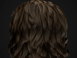 Male Hair Cards Style 1 - Medium 3D Model