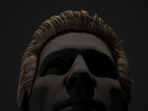 Male Hair Cards Style 1 - Medium Model 3D