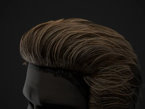 Male Hair Cards Style 1 - Medium 3D Model