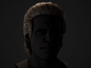 Male Hair Cards Style 1 - Medium Model 3D