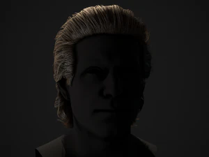 Male Hair Cards Style 1 - Medium 3D Model