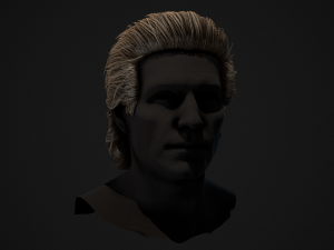 Male Hair Cards Style 1 - Medium Model 3D