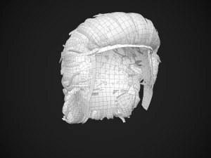 Male Hair Cards Style 1 - Medium 3D Model