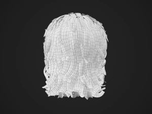 Male Hair Cards Style 1 - Medium 3D Model