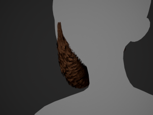 Facial Hair Cards Style 1 - Full Beard 1 Model 3D