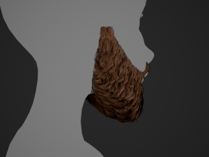 Facial Hair Cards Style 1 - Full Beard 1 Model 3D