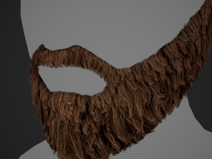 Facial Hair Cards Style 1 - Full Beard 1 Model 3D