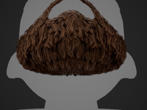 Facial Hair Cards Style 1 - Full Beard 1 Model 3D