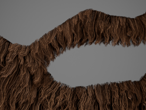 Facial Hair Cards Style 1 - Full Beard 1 Model 3D
