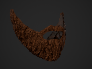 Facial Hair Cards Style 1 - Full Beard 1 Model 3D