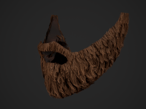 Facial Hair Cards Style 1 - Full Beard 1 Model 3D