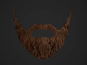 Facial Hair Cards Style 1 - Full Beard 1 Model 3D
