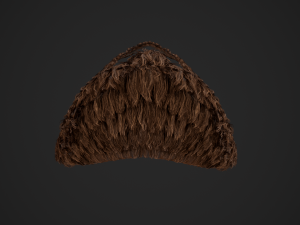 Facial Hair Cards Style 1 - Full Beard 1 Model 3D