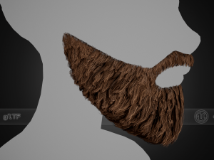 Facial Hair Cards Style 2 - Full Beard 2 3Dモデル