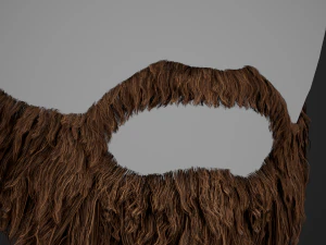 Facial Hair Cards Style 2 - Full Beard 2 3D Model