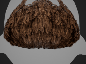 Facial Hair Cards Style 2 - Full Beard 2 Modèle 3D