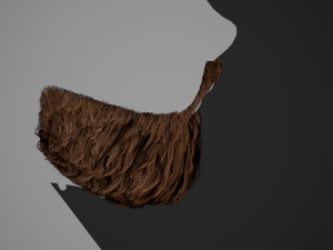 Facial Hair Cards Style 2 - Full Beard 2 Modèle 3D