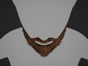 Facial Hair Cards Style 2 - Full Beard 2 Modèle 3D