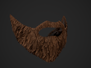 Facial Hair Cards Style 2 - Full Beard 2 Modèle 3D