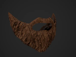 Facial Hair Cards Style 2 - Full Beard 2 3D Model