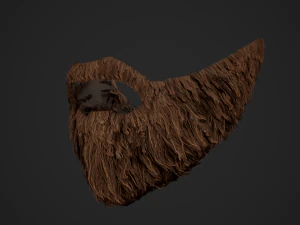 Facial Hair Cards Style 2 - Full Beard 2 3D Model
