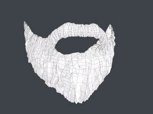 Facial Hair Cards Style 2 - Full Beard 2 Modèle 3D