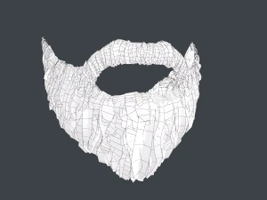 Facial Hair Cards Style 2 - Full Beard 2 3D Model