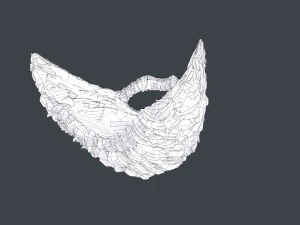 Facial Hair Cards Style 2 - Full Beard 2 3D Model