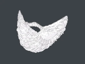 Facial Hair Cards Style 2 - Full Beard 2 3D Model